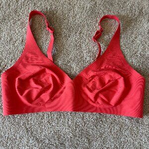 Women’s No Show Plunge Bralette Red Size L NWOT